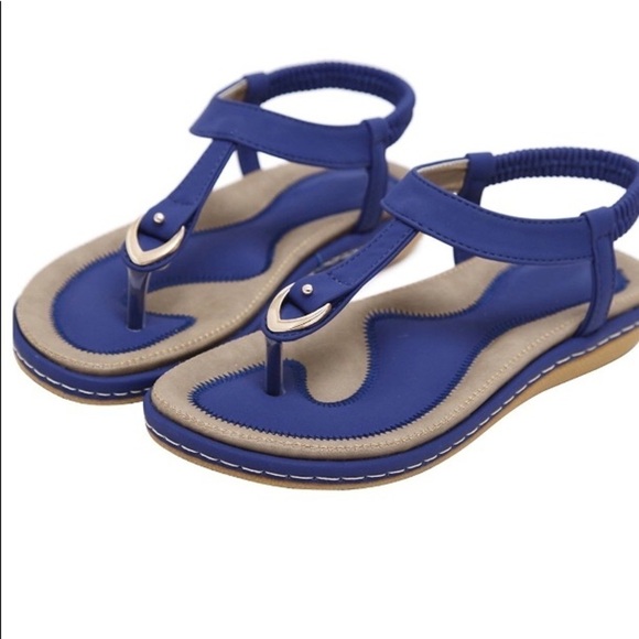 Summer Sandals in blue nwot - Picture 1 of 5